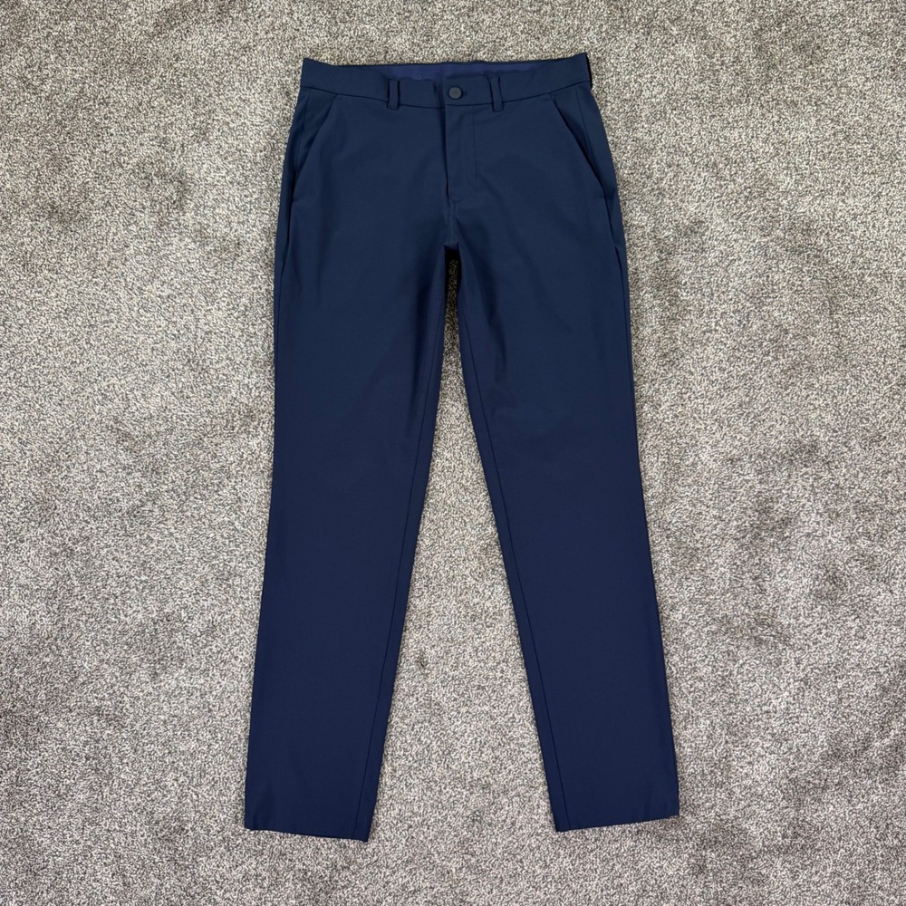 Mizzen+Main Helmsman Slim Chino Pants Navy Mens 32x32 Golf Performance Trousers